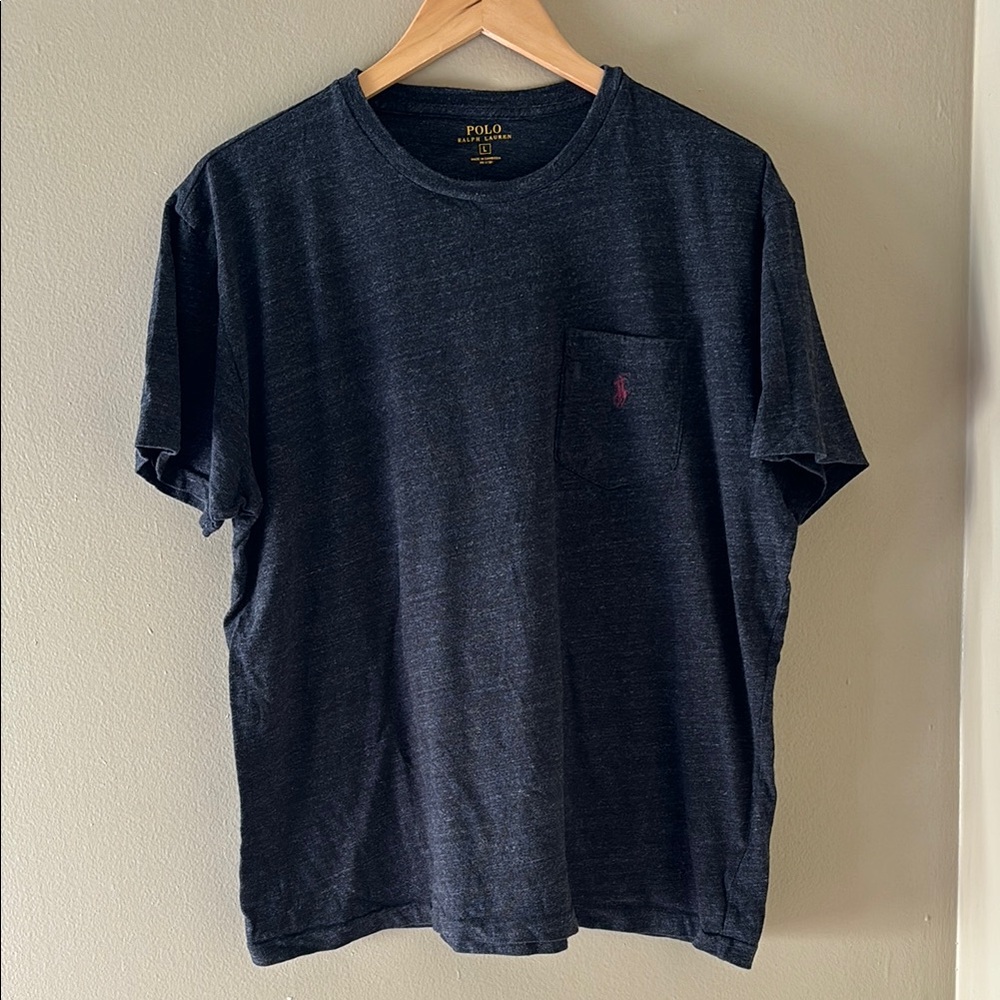 Polo by Ralph Lauren Men's Blue Marl T-Shirt